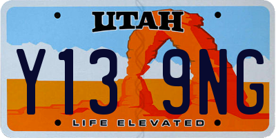 UT license plate Y139NG