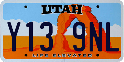 UT license plate Y139NL