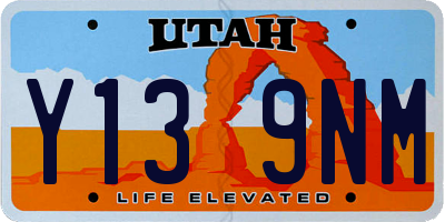 UT license plate Y139NM