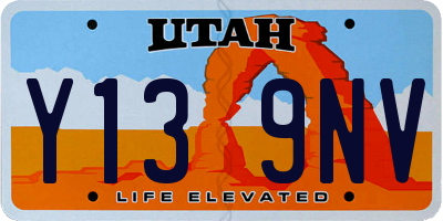 UT license plate Y139NV