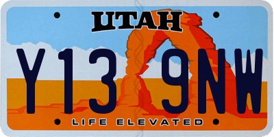 UT license plate Y139NW