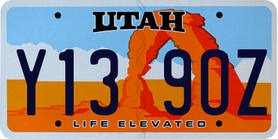 UT license plate Y139OZ