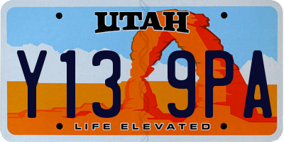 UT license plate Y139PA