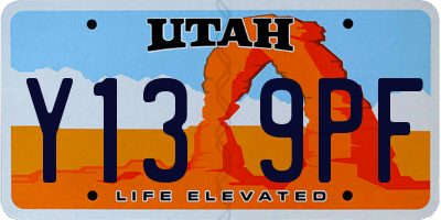 UT license plate Y139PF