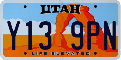 UT license plate Y139PN