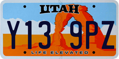 UT license plate Y139PZ