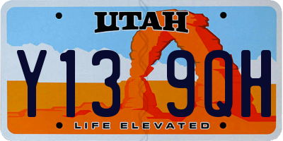 UT license plate Y139QH