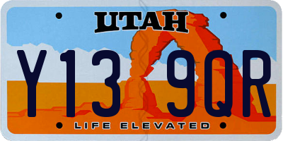 UT license plate Y139QR