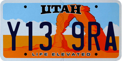 UT license plate Y139RA