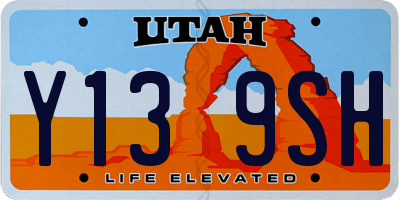 UT license plate Y139SH