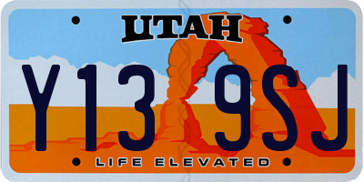 UT license plate Y139SJ
