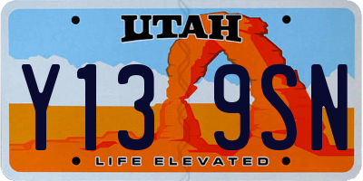 UT license plate Y139SN