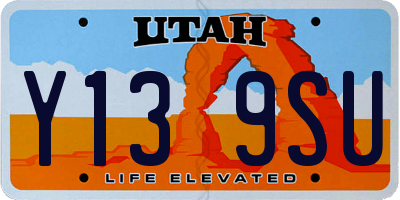 UT license plate Y139SU