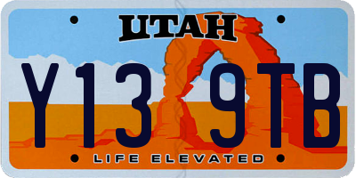 UT license plate Y139TB