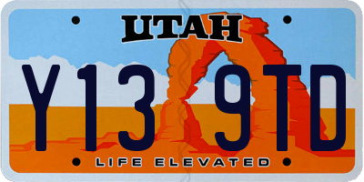 UT license plate Y139TD
