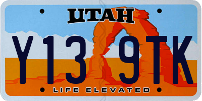 UT license plate Y139TK