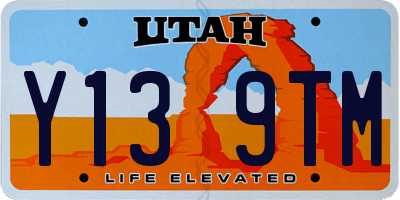 UT license plate Y139TM