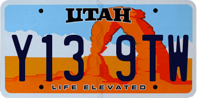 UT license plate Y139TW