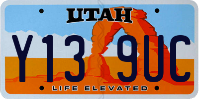 UT license plate Y139UC