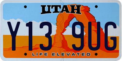 UT license plate Y139UG