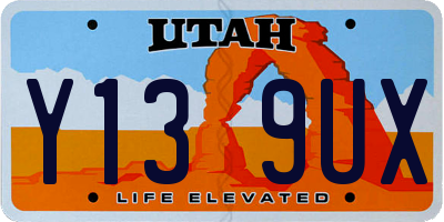 UT license plate Y139UX