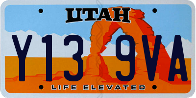 UT license plate Y139VA