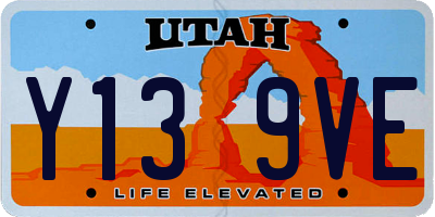 UT license plate Y139VE