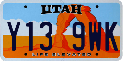 UT license plate Y139WK