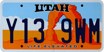 UT license plate Y139WM