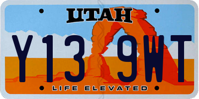 UT license plate Y139WT