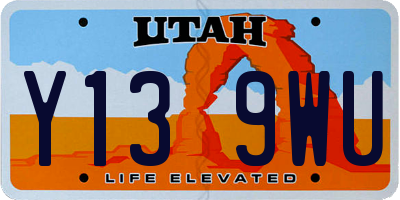 UT license plate Y139WU