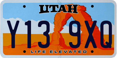 UT license plate Y139XQ
