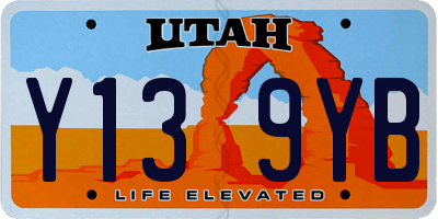 UT license plate Y139YB