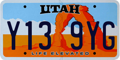 UT license plate Y139YG