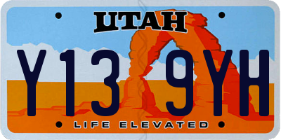 UT license plate Y139YH