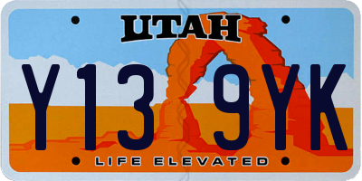 UT license plate Y139YK