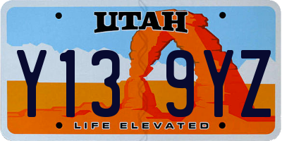 UT license plate Y139YZ
