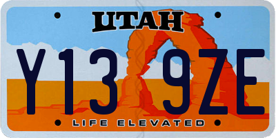 UT license plate Y139ZE