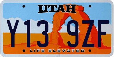 UT license plate Y139ZF