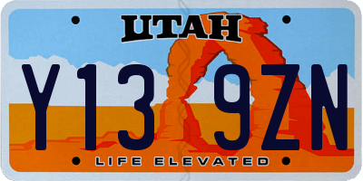 UT license plate Y139ZN