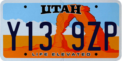 UT license plate Y139ZP