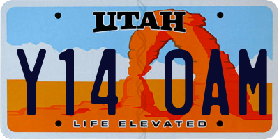 UT license plate Y140AM