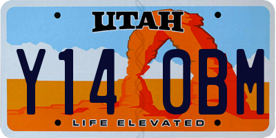 UT license plate Y140BM