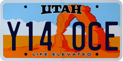 UT license plate Y140CE