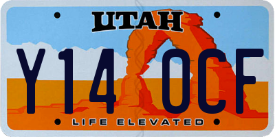 UT license plate Y140CF