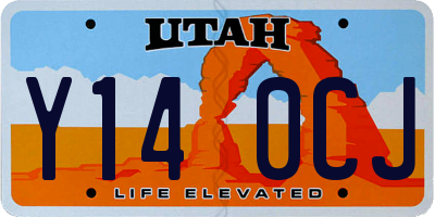 UT license plate Y140CJ