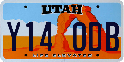 UT license plate Y140DB