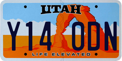 UT license plate Y140DN