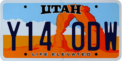 UT license plate Y140DW