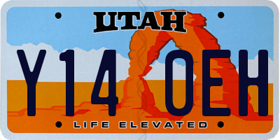 UT license plate Y140EH
